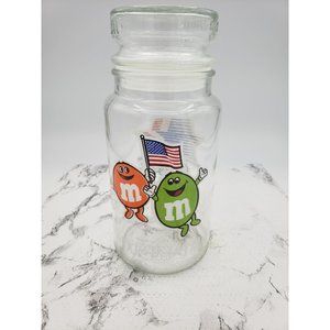 Vintage M&M 1984 Los Angeles USA Olympic Games Glass Candy Jar
